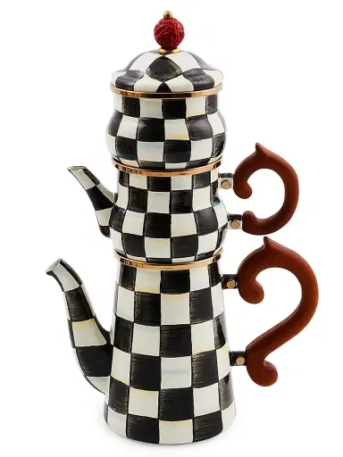 MacKenzie-Childs Courtly Check Stackable Coffee Set | Thumbnail 1