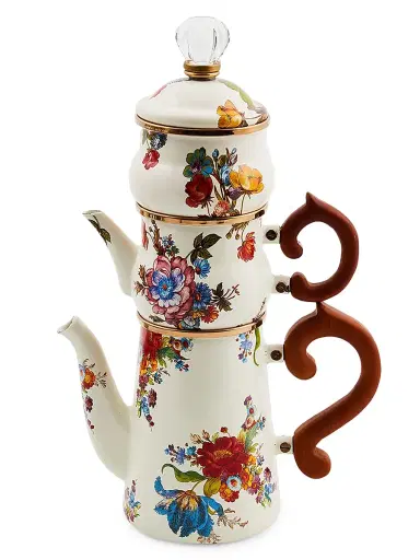 MacKenzie-Childs White Flower Market Stackable Coffee Set | Thumbnail 1
