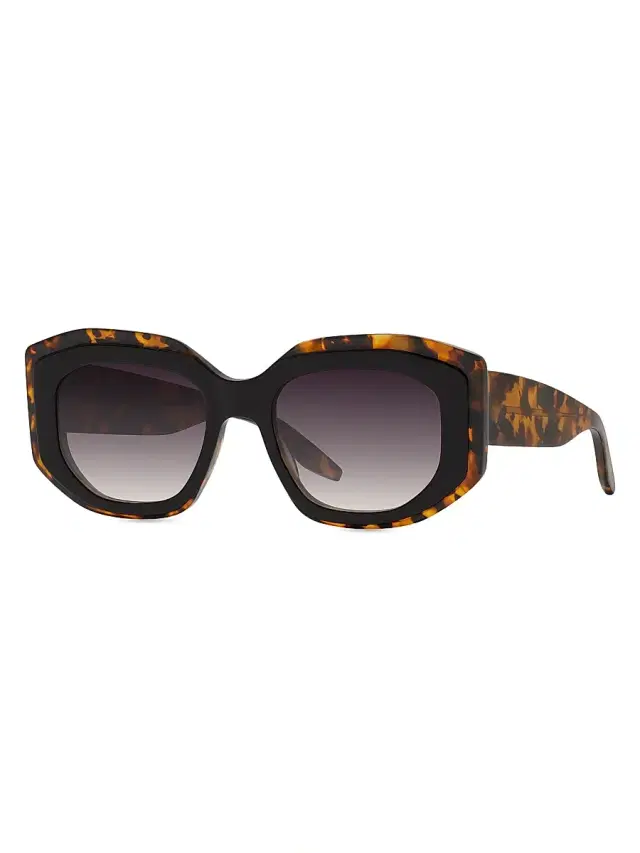 Barton Perreira Women's Crescendo 50.5MM Square Sunglasses - Black