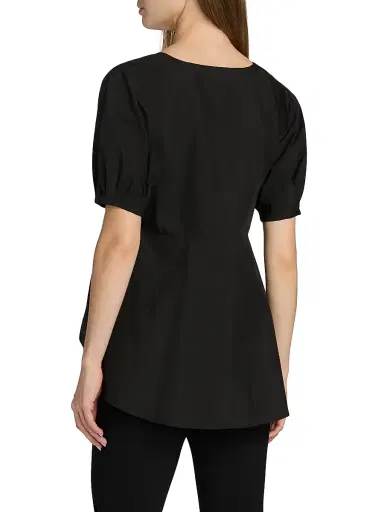 Proenza Schouler White Label Women's Tia Split Neck Cotton-Blend Top | Thumbnail 5 Proenza Schouler White Label Women's Tia Split Neck Cotton-Blend Top | Thumbnail 5