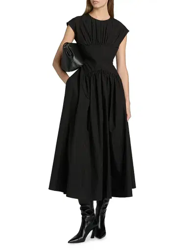 Proenza Schouler White Label Women's Nyssa Cotton-Blend Maxi Dress - Black - Size 14 | Thumbnail 2 Proenza Schouler White Label Women's Nyssa Cotton-Blend Maxi Dress - Black - Size 14 | Thumbnail 2