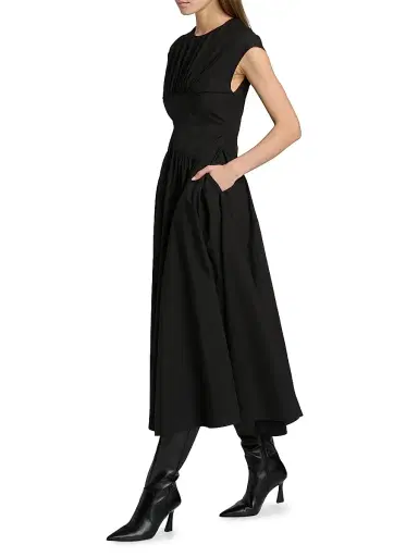 Proenza Schouler White Label Women's Nyssa Cotton-Blend Maxi Dress - Black - Size 14 | Thumbnail 4 Proenza Schouler White Label Women's Nyssa Cotton-Blend Maxi Dress - Black - Size 14 | Thumbnail 4