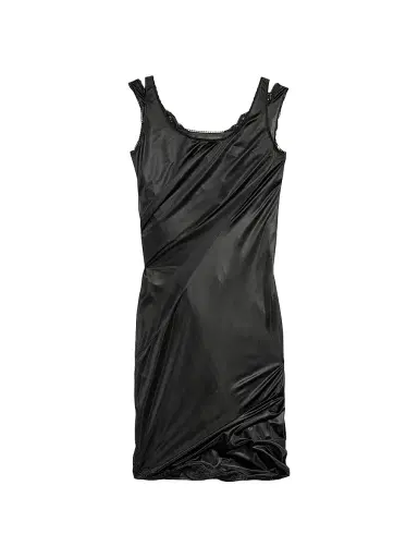 Balenciaga Women's Twisted Slip Dress - Black | Thumbnail 2