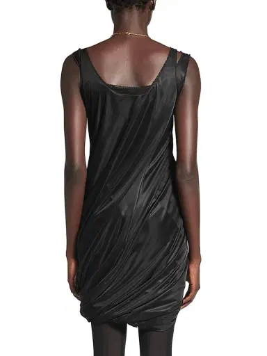 Balenciaga Women's Twisted Slip Dress - Black | Thumbnail 5