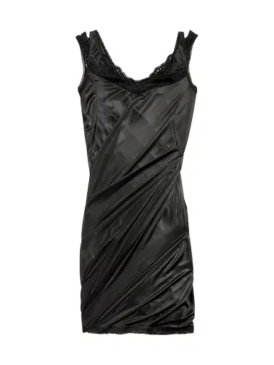 Balenciaga Women's Twisted Slip Dress - Black | Thumbnail 1