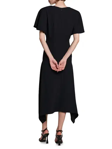 Stella McCartney Women's Envers Satin V-Neck Midi-Dress - Black - Size 4 | Thumbnail 5 Stella McCartney Women's Envers Satin V-Neck Midi-Dress - Black - Size 4 | Thumbnail 5
