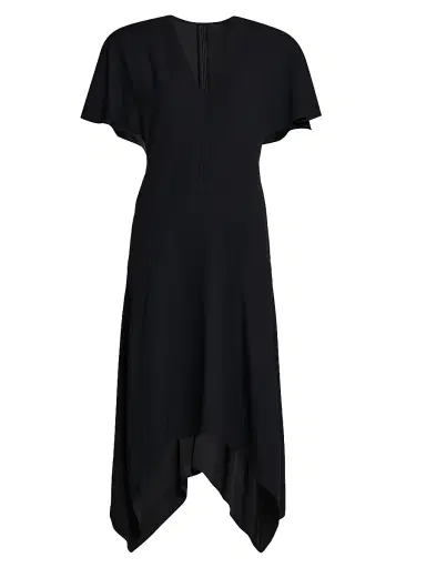 Stella McCartney Women's Envers Satin V-Neck Midi-Dress - Black - Size 4 | Thumbnail 1 Stella McCartney Women's Envers Satin V-Neck Midi-Dress - Black - Size 4 | Thumbnail 1
