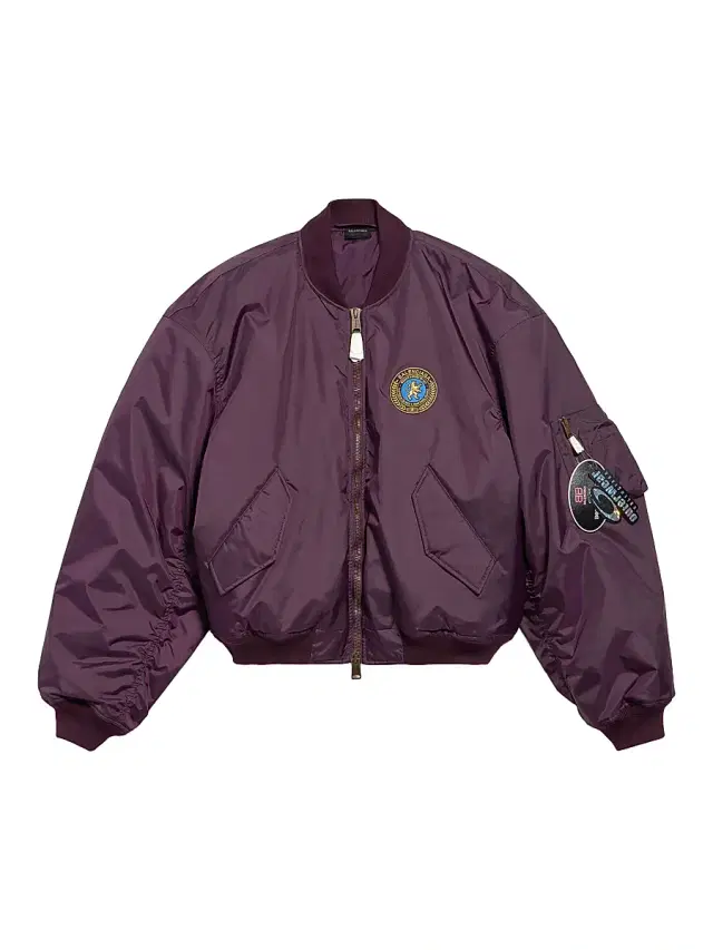 Balenciaga Women's Bomber Jacket Large Fit - Dark Purple