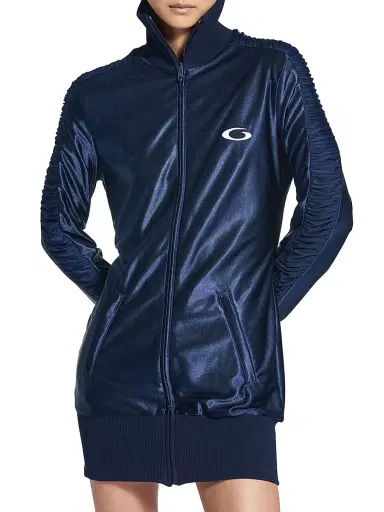 Balenciaga Women's Fitted Tracksuit Dress - Dark Navy | Thumbnail 3
