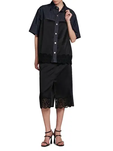 Stella McCartney Women's Slip Denim Shirt - Dark Blue | Thumbnail 2