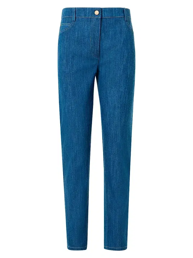 Women's Maru Low-Rise Straight Jeans - Medium Blue Denim
