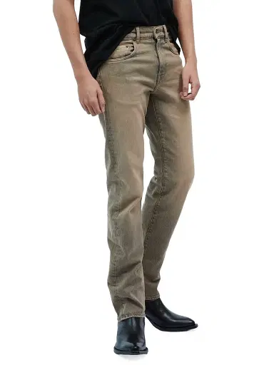 BLK DNM Men's 51 Mid-Rise Straight-Leg Jeans - Sand - Size 32 | Thumbnail 4