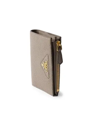 Prada Women's Leather Wallet - Grey | Thumbnail 4 Prada Women's Leather Wallet - Grey | Thumbnail 4