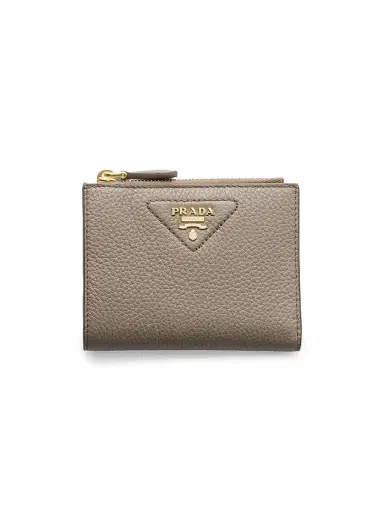 Prada Women's Leather Wallet - Grey | Thumbnail 1 Prada Women's Leather Wallet - Grey | Thumbnail 1