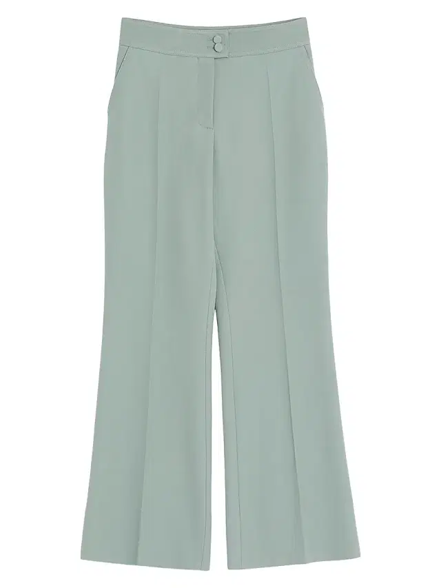 Valentino Garavani Women's Light Diagonal Wool Pants - Sage