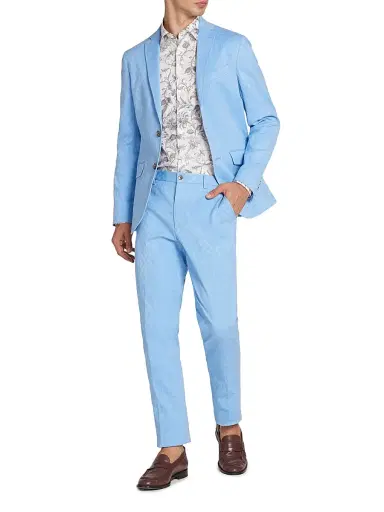 Etro Men's Roma Floral Stretch-Cotton Shirt - Print On White Base - Size 15.75 | Thumbnail 2 Etro Men's Roma Floral Stretch-Cotton Shirt - Print On White Base - Size 15.75 | Thumbnail 2