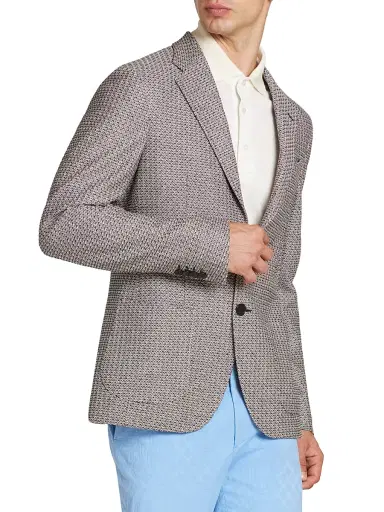 Etro Men's Roma Geometric Single-Breasted Sport Jacket - Multicolor Black Base - Size 46 | Thumbnail 4 Etro Men's Roma Geometric Single-Breasted Sport Jacket - Multicolor Black Base - Size 46 | Thumbnail 4