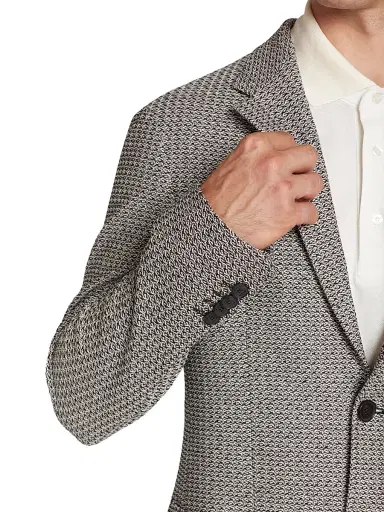 Etro Men's Roma Geometric Single-Breasted Sport Jacket - Multicolor Black Base - Size 46 | Thumbnail 6 Etro Men's Roma Geometric Single-Breasted Sport Jacket - Multicolor Black Base - Size 46 | Thumbnail 6