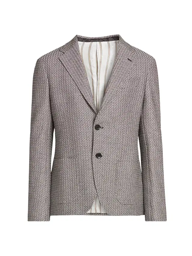 Men's Roma Geometric Single-Breasted Sport Jacket - Multicolor Black Base