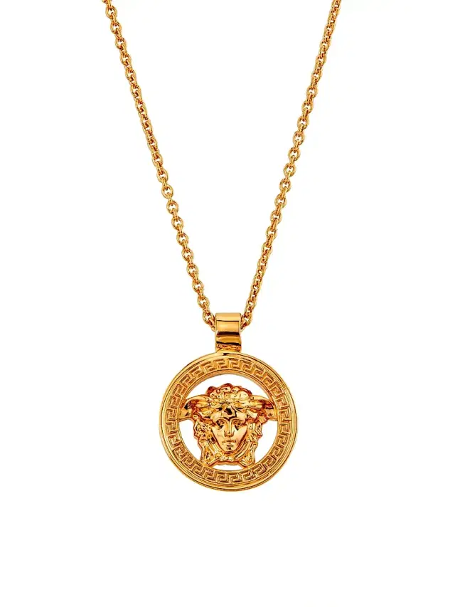 Women's Silvertone Medusa Pendant Necklace -  Gold