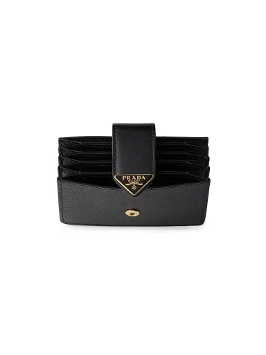 Prada Women's Saffiano and Smooth Leather Card Holder | Thumbnail 2