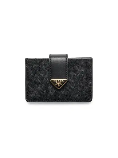 Prada Women's Saffiano and Smooth Leather Card Holder | Thumbnail 1