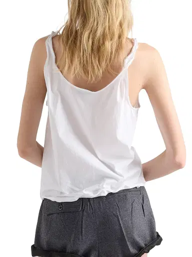 Prada Women's Cotton Jersey Tank Top - White | Thumbnail 3 Prada Women's Cotton Jersey Tank Top - White | Thumbnail 3