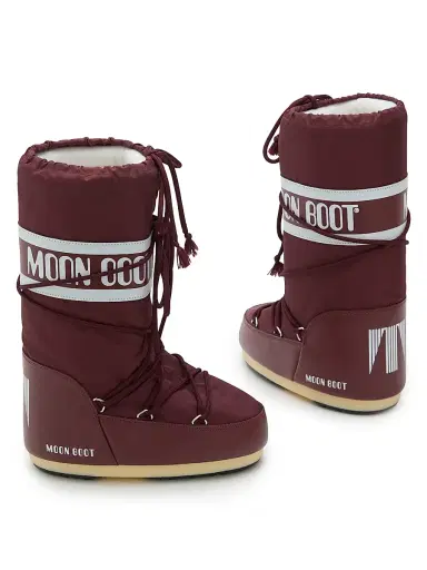 Moon Boot Men's Unisex Icon Nylon Snow Boots - Burgundy | Thumbnail 3