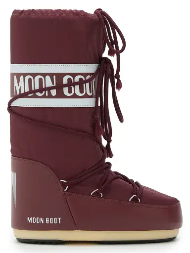 Moon Boot Men's Unisex Icon Nylon Snow Boots - Burgundy | Thumbnail 1