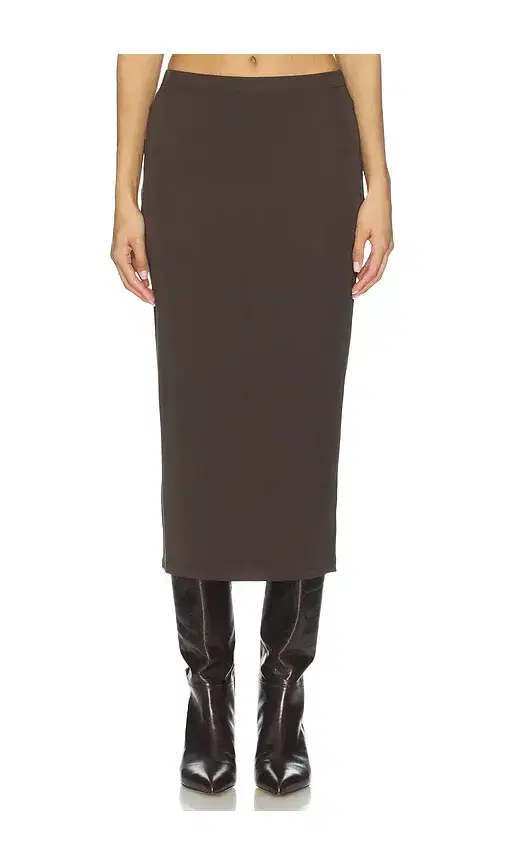 Good American Matte Jersey Midi Pencil Skirt