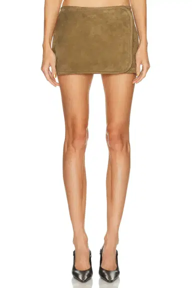 EAVES Bette Suede Mini Skirt | Thumbnail 3