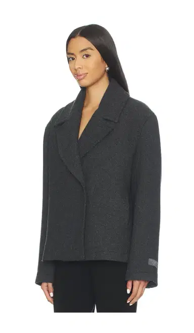 EAVES Oak Manteco Wool Cropped Peacoat | Thumbnail 2 EAVES Oak Manteco Wool Cropped Peacoat | Thumbnail 2