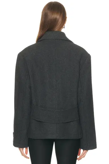 EAVES Oak Manteco Wool Cropped Peacoat | Thumbnail 5 EAVES Oak Manteco Wool Cropped Peacoat | Thumbnail 5