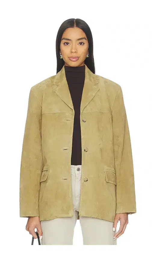 Aroa Suede Blazer Jacket