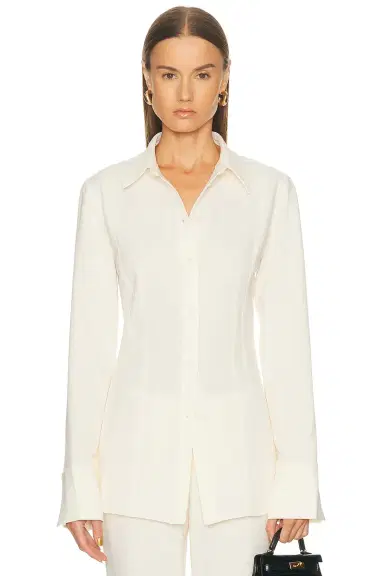 EAVES Lovise Polished Crepe Blouse | Thumbnail 3