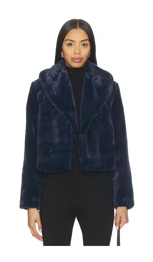BLANKNYC Cropped Faux Fur Coat