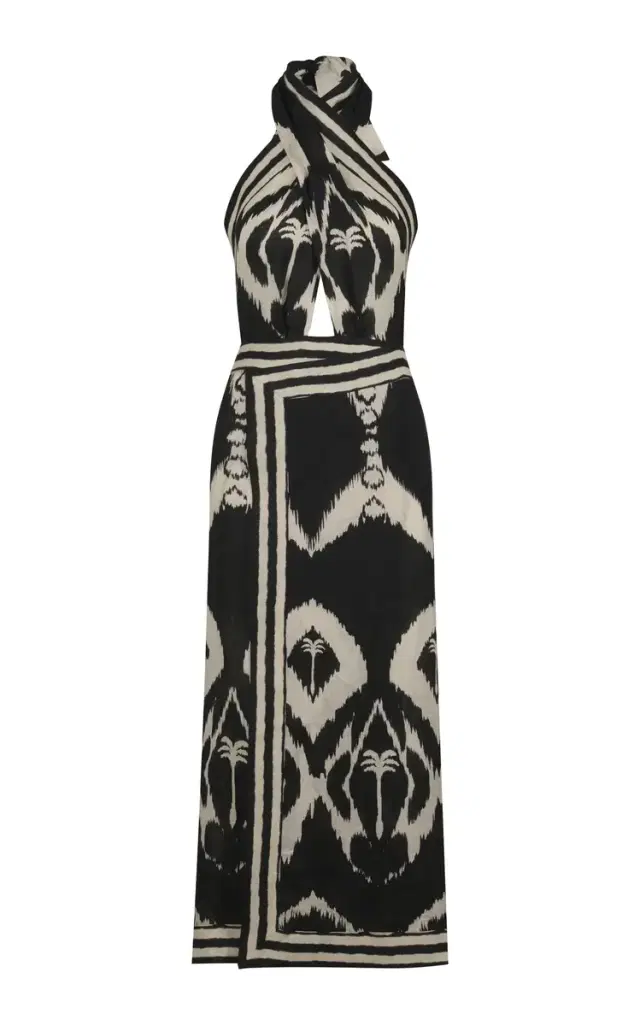Johanna Ortiz Buen Viento Printed Linen Midi Dress