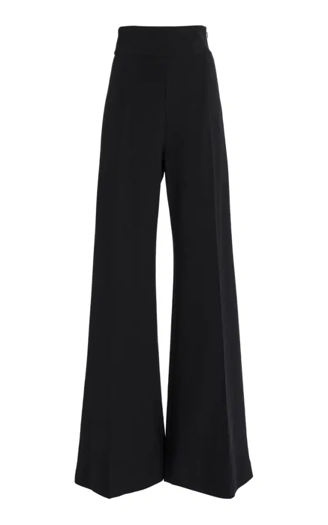Carolina Herrera Bi-Stretch Wool Tailoring Wide-Leg Pants
