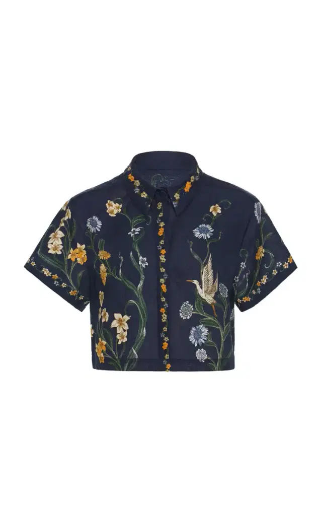 Virtuosa Embroidered Linen Shirt