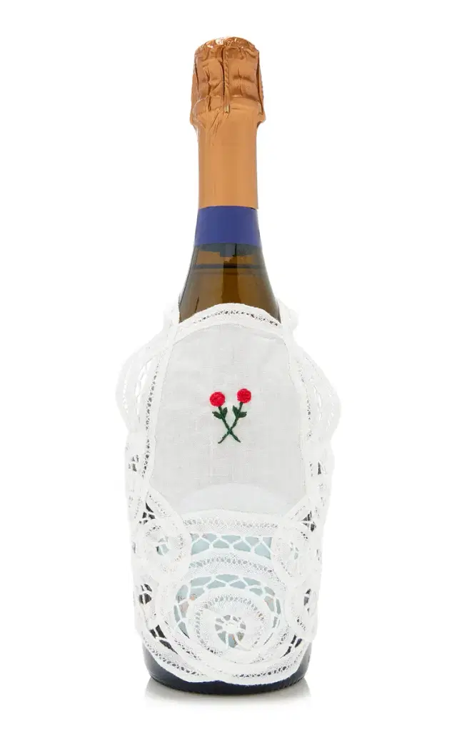 Gohar World Champagne Bottle Apron - White