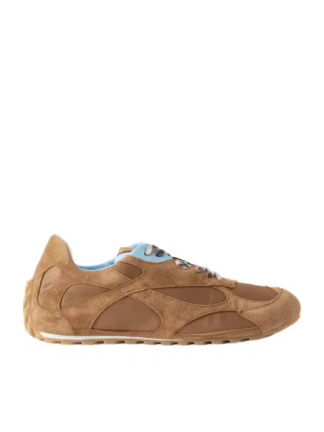 Orbit Leather-trimmed Suede And Shell Sneakers