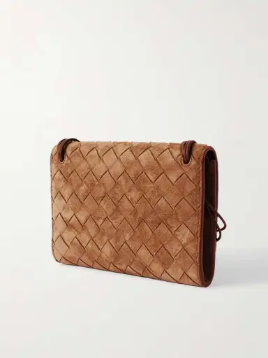 Bottega Veneta Andiamo Small Intrecciato Suede Shoulder Bag | Thumbnail 3