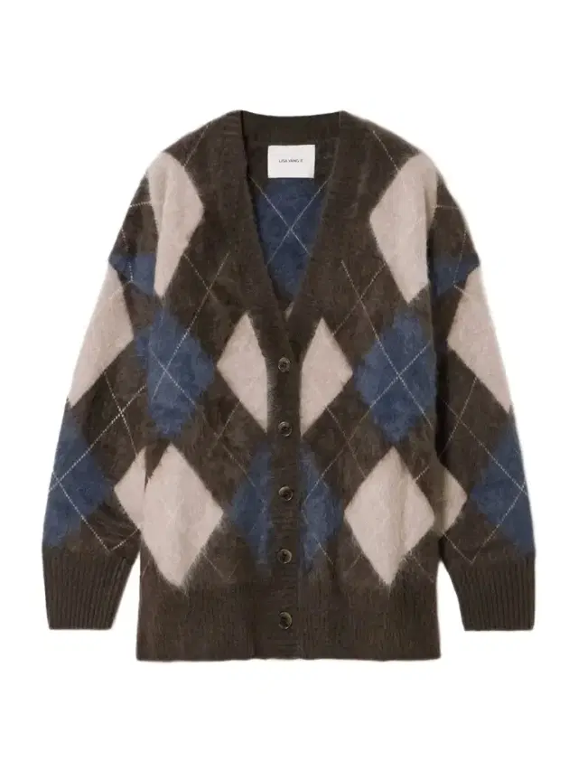 Elaria Argyle Brushed Cashmere-jacquard Cardigan