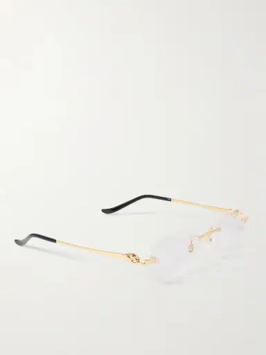 Cartier Eyewear Panthère Classic Rimless Oval-frame Gold-tone Optical Glasses | Thumbnail 3 Cartier Eyewear Panthère Classic Rimless Oval-frame Gold-tone Optical Glasses | Thumbnail 3