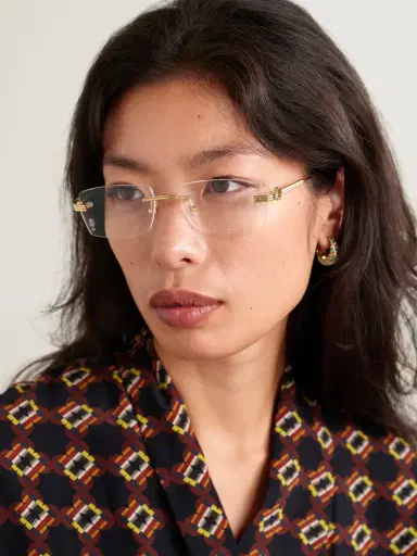 Cartier Eyewear Première De Cartier Rimless Rectangle-frame Gold-tone Optical Glasses | Thumbnail 2