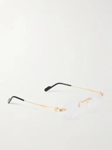 Cartier Eyewear Première De Cartier Rimless Rectangle-frame Gold-tone Optical Glasses | Thumbnail 3
