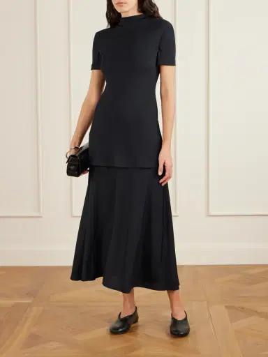 Jil Sander Layered Jersey Midi Dress | Thumbnail 2 Jil Sander Layered Jersey Midi Dress | Thumbnail 2