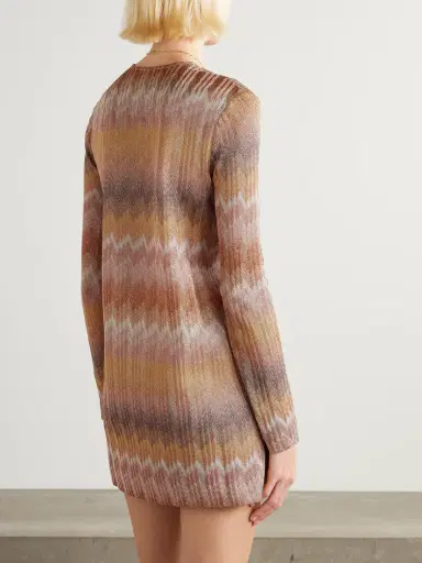 Missoni Metallic Striped Crochet-knit Mini Dress | Thumbnail 3