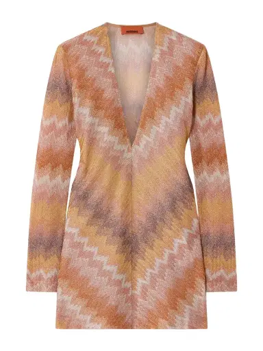 Missoni Metallic Striped Crochet-knit Mini Dress | Thumbnail 1