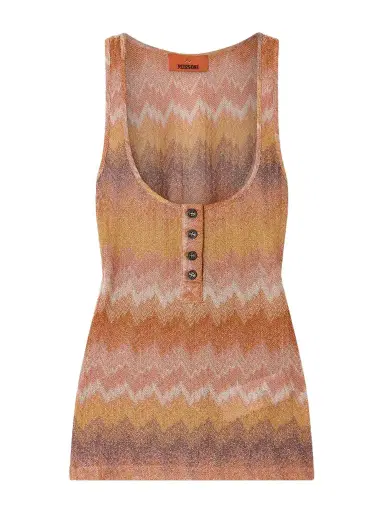 Missoni Striped Metallic Crochet-knit Tank | Thumbnail 1 Missoni Striped Metallic Crochet-knit Tank | Thumbnail 1